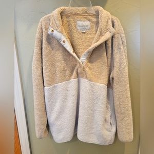 Boxercraft - Fuzzy Fleece Pullover Tan & White Size 2XL